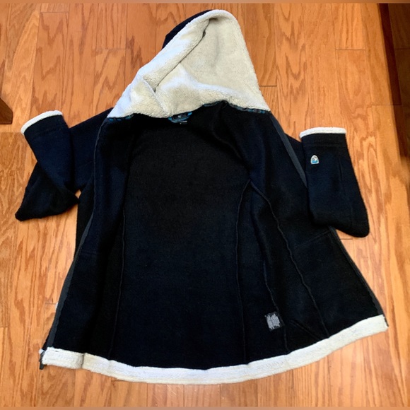 Women’s Small Black KUHL Alfpaca Full Zip Thumb Hole Fleece Hoodie - Picture 11 of 14